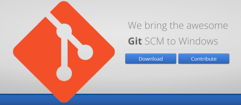 home page of GIT for windows